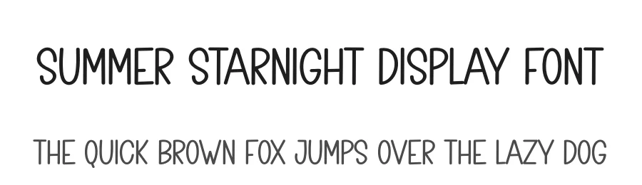 Summer Starnight Display Font by creativeletter — Display Font