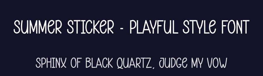 Summer Sticker – Playful Style Font by andikastudio — Display Font — thumbnail 2