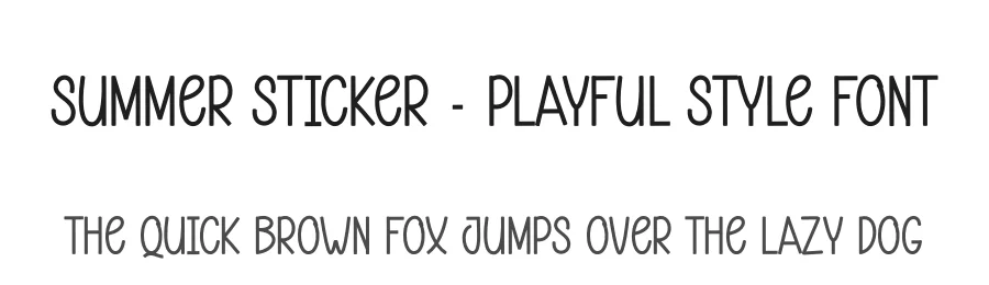 Summer Sticker – Playful Style Font by andikastudio — Display Font