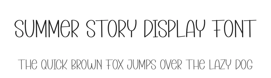 Summer Story Display Font by creativeletter — Display Font