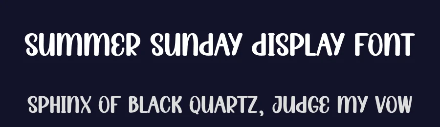 Summer Sunday Display Font by creativeletter — Display Font — thumbnail 2