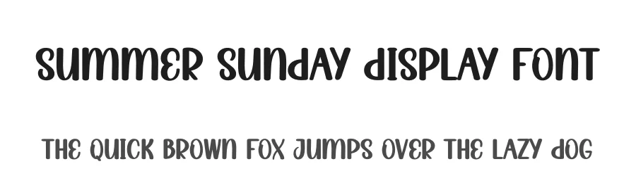Summer Sunday Display Font by creativeletter — Display Font