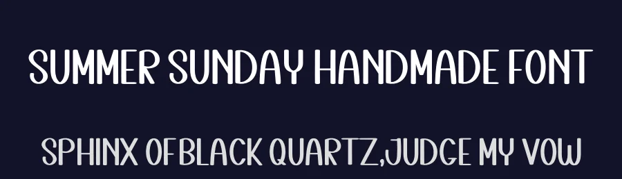 Summer Sunday Handmade Font by freshtypeink — Display Font — thumbnail 2