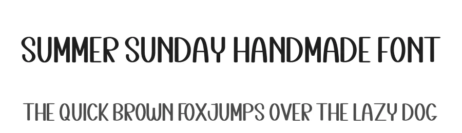 Summer Sunday Handmade Font by freshtypeink — Display Font