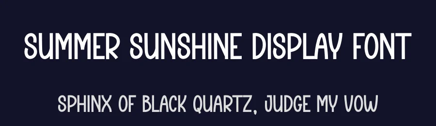 Summer Sunshine Display Font by creativeletter — Display Font — thumbnail 2