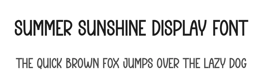 Summer Sunshine Display Font by creativeletter — Display Font