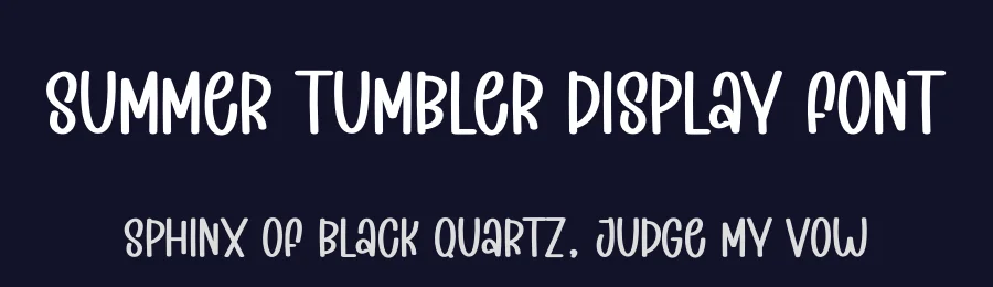 Summer Tumbler Display Font by creativeletter — Display Font — thumbnail 2