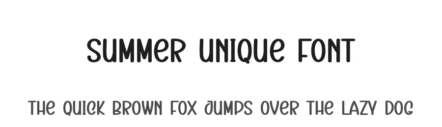 Summer Unique Font by andikastudio — Display Font