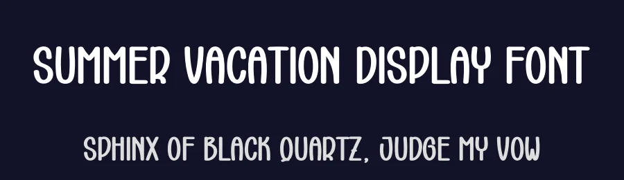 Summer Vacation Display Font by creativeletter — Display Font — thumbnail 2