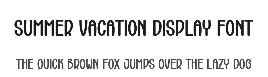 Summer Vacation Display Font by creativeletter — Display Font