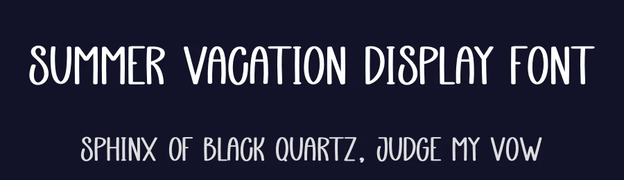 Summer Vacation Display Font by creativeletter — Display Font — thumbnail 2
