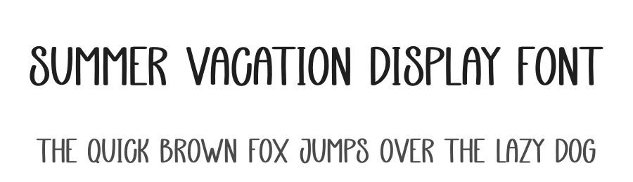 Summer Vacation Display Font by creativeletter — Display Font