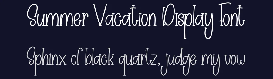 Summer Vacation Display Font by creativeletter — Display Font — thumbnail 2