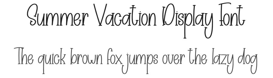 Summer Vacation Display Font by creativeletter — Display Font