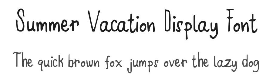 Summer Vacation Display Font by jetsmax — Display Font