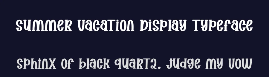 Summer Vacation Display Typeface by creativeletter — Display Font — thumbnail 2