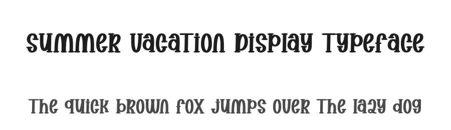 Summer Vacation Display Typeface by creativeletter — Display Font