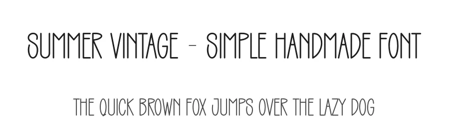 Summer Vintage – Simple Handmade Font by andikastudio — Display Font
