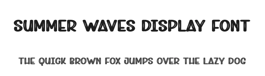 Summer Waves display Font by andikastudio — Display Font