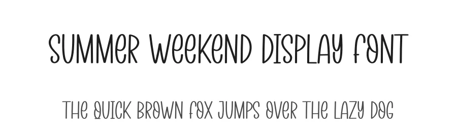 Summer Weekend Display Font by andikastudio — Display Font