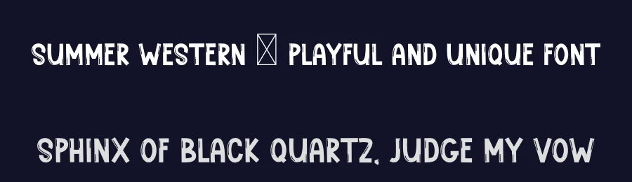 Summer Western – Playful And Unique Font by freshtypeink — Display Font — thumbnail 2