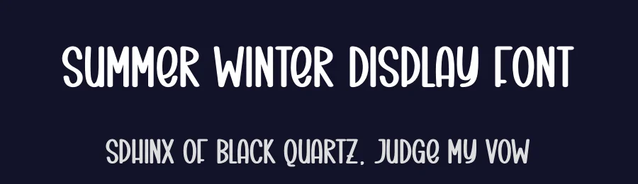 Summer Winter Display Font by creativeletter — Display Font — thumbnail 2