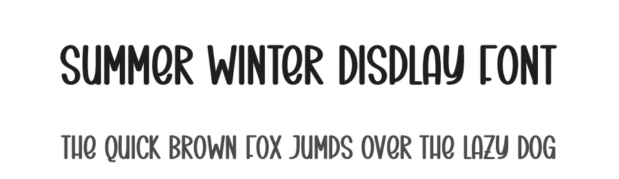 Summer Winter Display Font by creativeletter — Display Font