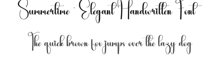 Summertime – Elegant Handwritten Font by andikastudio — Script Handwritten Font