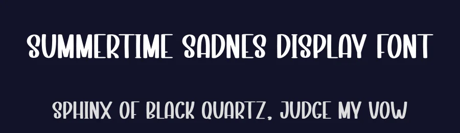Summertime Sadnes Display Font by andikastudio — Display Font — thumbnail 2