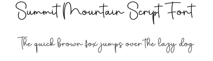 Summit Mountain Script Font by creativeletter — Script Handwritten Font