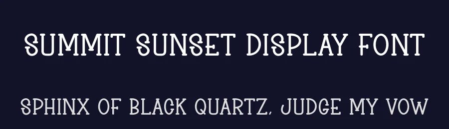 Summit Sunset Display Font by creativeletter — Display Font — thumbnail 2