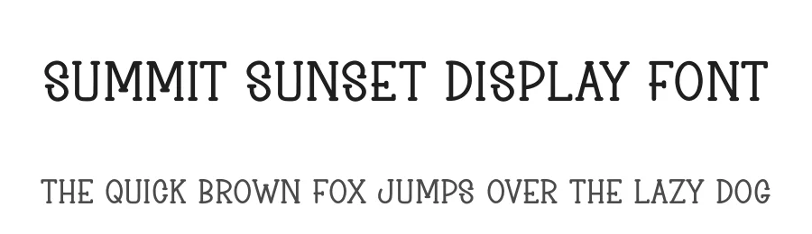 Summit Sunset Display Font by creativeletter — Display Font