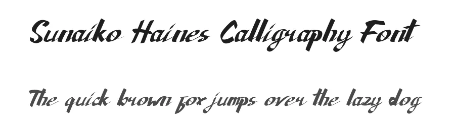 Sunaiko Haines Calligraphy Font by edricstudio — Script Handwritten Font