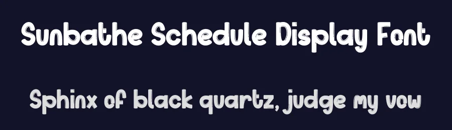 Sunbathe Schedule Display Font by creativeletter — Display Font — thumbnail 2