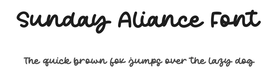 Sunday Aliance Font by Anxietype Foundry — Script Handwritten Font