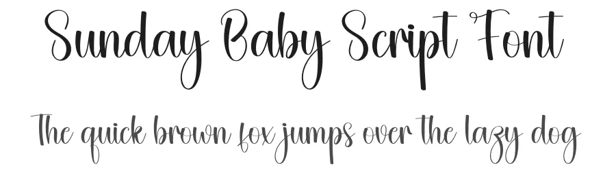 Sunday Baby Script Font by creativeletter — Script Handwritten Font