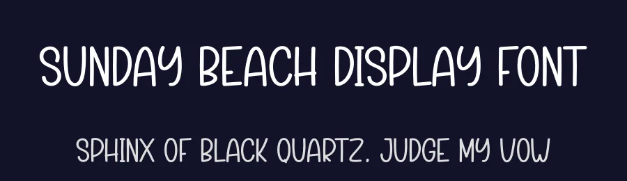 Sunday Beach Display Font by creativeletter — Display Font — thumbnail 2