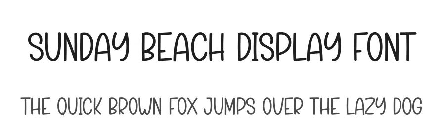Sunday Beach Display Font by creativeletter — Display Font