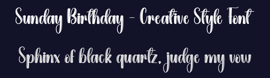 Sunday Birthday – Creative Style Font by creativeletter — Display Font — thumbnail 2