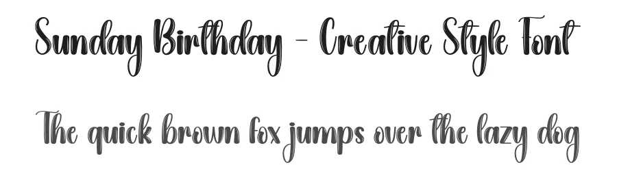 Sunday Birthday – Creative Style Font by creativeletter — Display Font