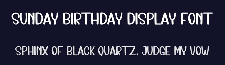 Sunday Birthday Display Font by inermediaSTUDIO — Display Font — thumbnail 2