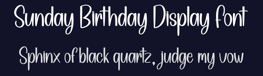 Sunday Birthday Display Font by creativeletter — Script Handwritten Font — thumbnail 2
