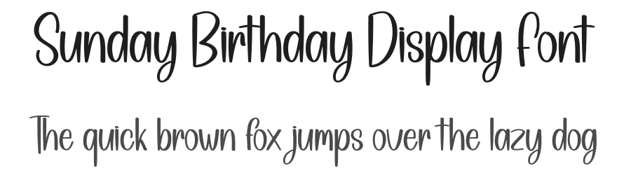 Sunday Birthday Display Font by creativeletter — Script Handwritten Font