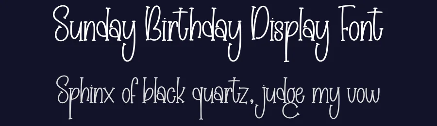 Sunday Birthday Display Font by creativeletter — Display Font — thumbnail 2