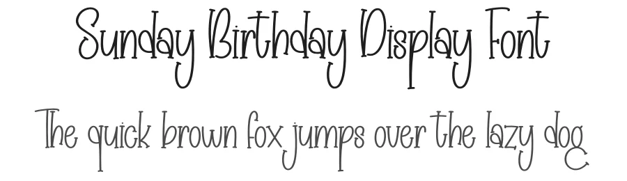Sunday Birthday Display Font by creativeletter — Display Font