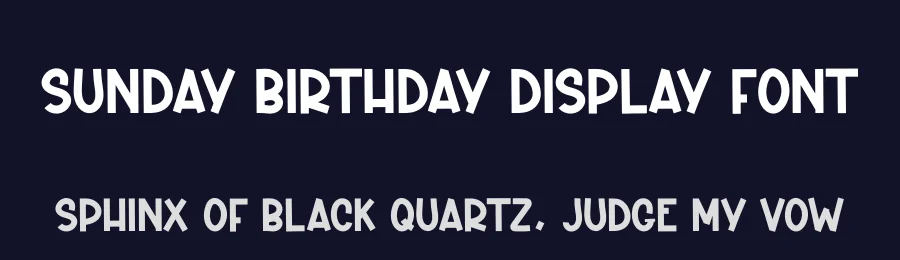 Sunday Birthday Display Font by creativeletter — Display Font — thumbnail 2