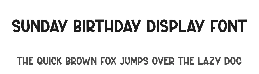 Sunday Birthday Display Font by creativeletter β Display Font