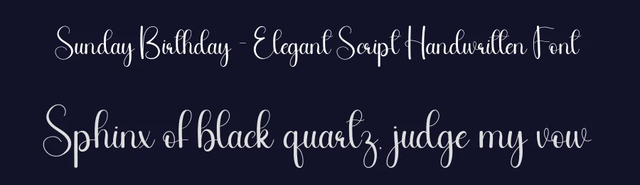Sunday Birthday – Elegant Script Handwritten Font by andikastudio — Script Handwritten Font — thumbnail 2