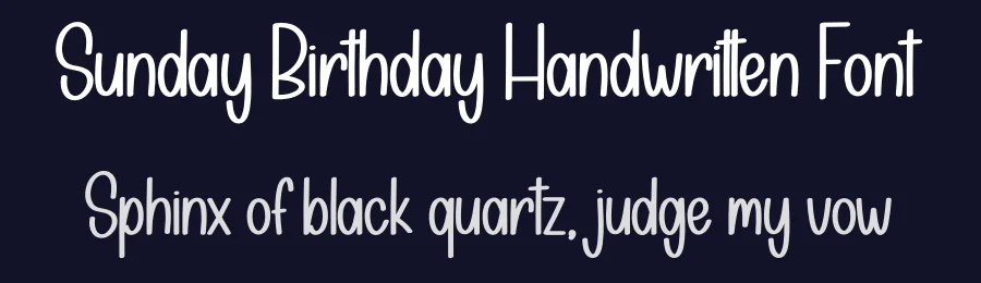 Sunday Birthday Handwritten Font by andikastudio — Display Font — thumbnail 2