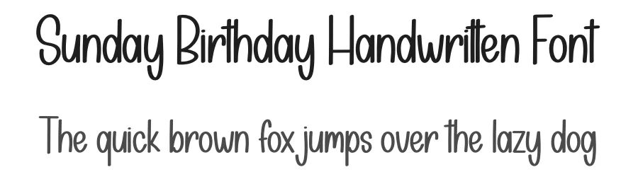 Sunday Birthday Handwritten Font by andikastudio — Display Font